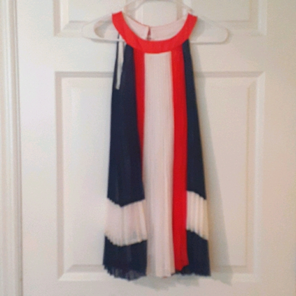 Red white and blue girls dress